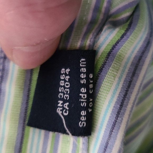 Roper Green & Blue Stripes Button Down Shirt - Picture 8 of 9